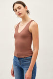 Brown V-Neck Cami