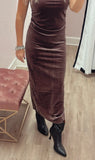 Mauve Velvet Maxi Skirt