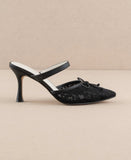 Black Katie Lace Mule