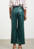 Emerald Leatherlike Cropped Pants