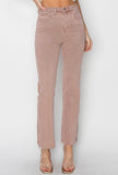 Mauve High Rise Straight Leg Jeans