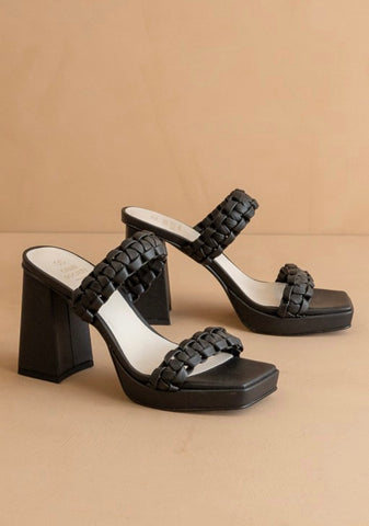 Black Zenda Platform Sandals