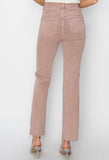 Mauve High Rise Straight Leg Jeans