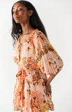 Coral Floral Swing Dress