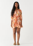 Coral Floral Swing Dress