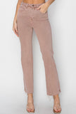 Mauve High Rise Straight Leg Jeans