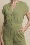 Olive Utility Jumpsuit