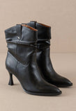 Jolene Black Kitten Heel Boots