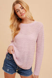 Lavender Button Sweater