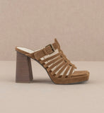 Brown Rome Basket Weave Sandals
