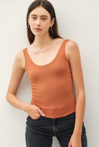 Rust Round Neck Cami