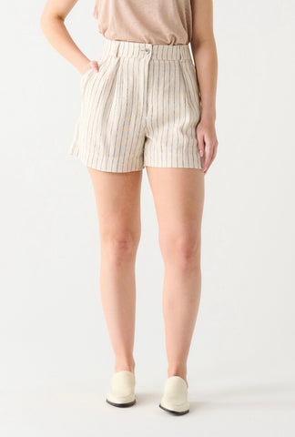 Linen Pinstripe Shorts