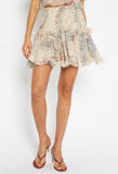 Cream Snake Print Skirt