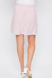 Red Stripe Linen Skirt