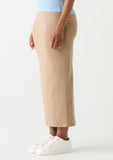 Mocha Stretch Midi Skirt