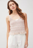 Mauve Knit Tassel Tank