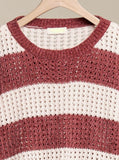 Berry Stripe Chenille Sweater