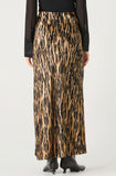 Animal Print Satin Maxi Skirt