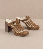 Brown Rome Basket Weave Sandals