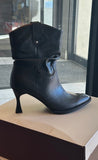 Jolene Black Kitten Heel Boots