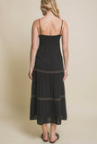 Black Embroidered Maxi Dress