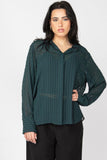 Emerald Sheer Button Down Top