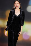 Black Sparkle Velvet Blazer