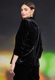 Black Sparkle Velvet Blazer