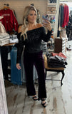 Black Sequin Top