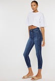 Darkwash High Rise Ankle Skinny Jeans