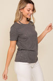 Charcoal Distressed Tee