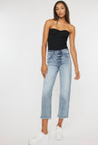 Highrise Straight Leg Cropped Jeans