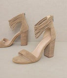 Blake Taupe Ankle Strap Heel