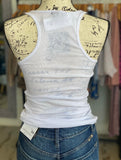 White Racerback Tank