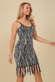Zebra Tassel Dress
